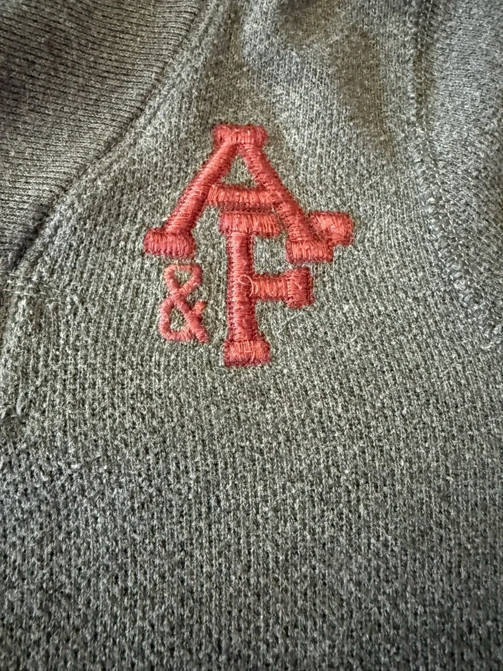 Abercrombie & Fitch Muscle Fit Shawl Collar Sweater Charcoal Gray Mens M